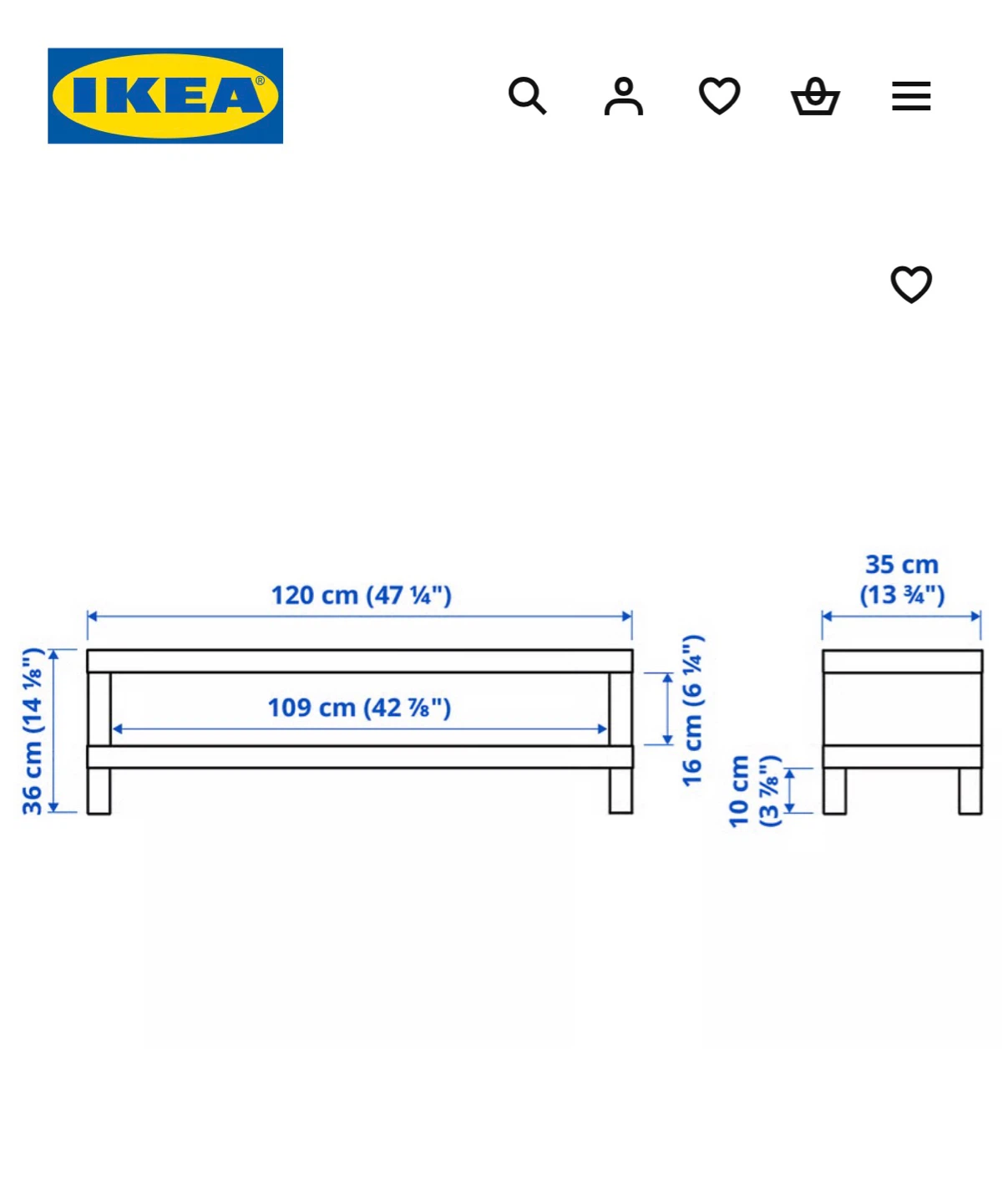 IKEA Black TV Stand LACK Media Console - photo 3