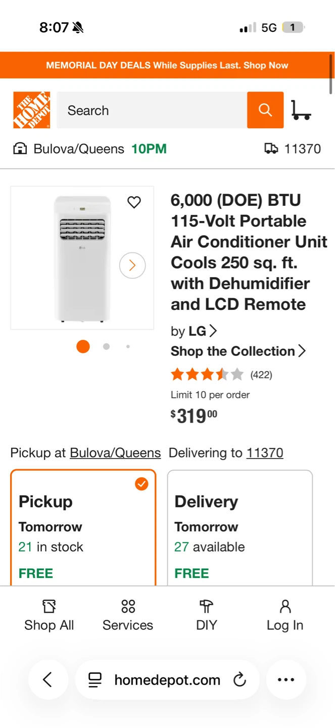 LG Portable Air Conditioner - photo 2