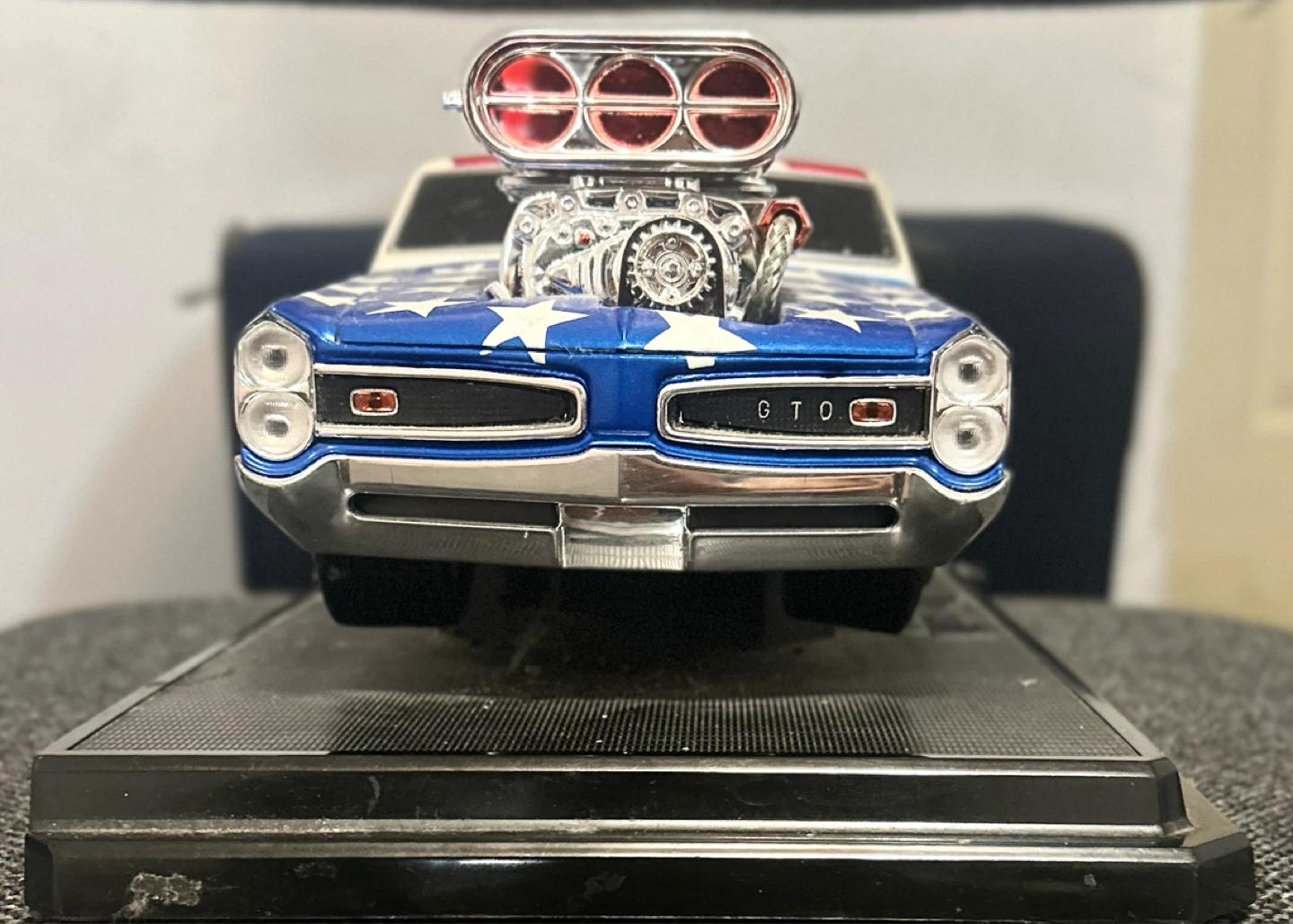 Pontiac GTO Model Car - Red, White, Blue Stars & Stripes