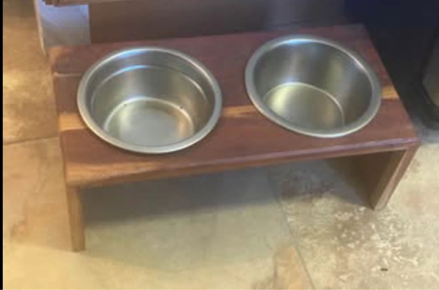 Vintage Dog Double Feeder soldwood
