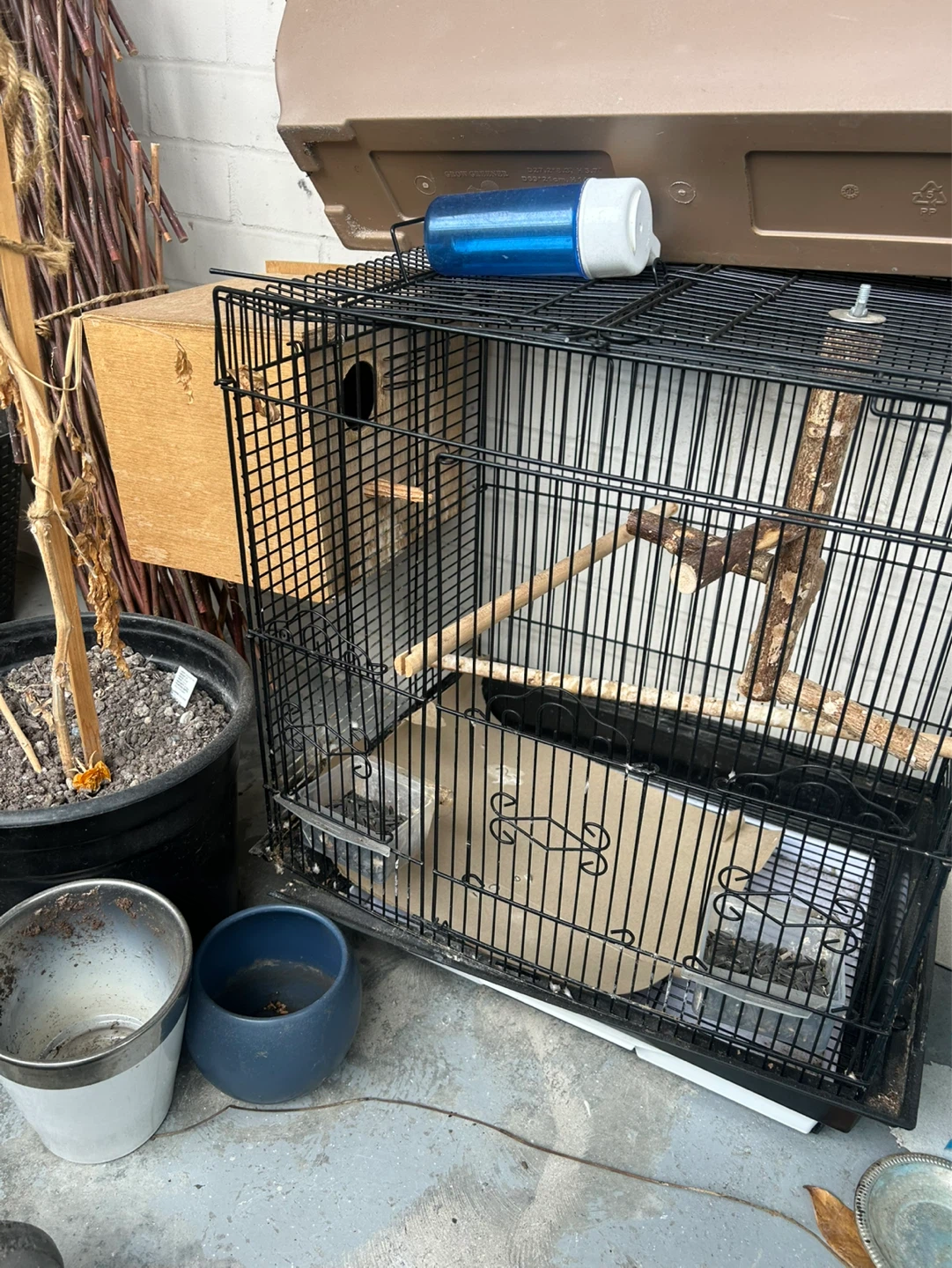 Bird Cage with Accessories and Food - photo 2