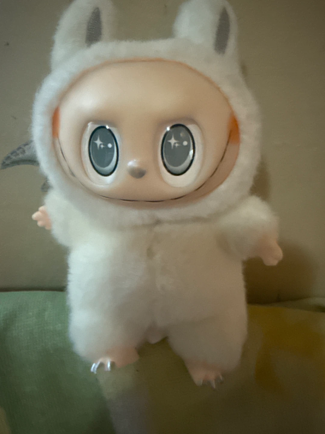 Fluffy White Plush Toy with Wings