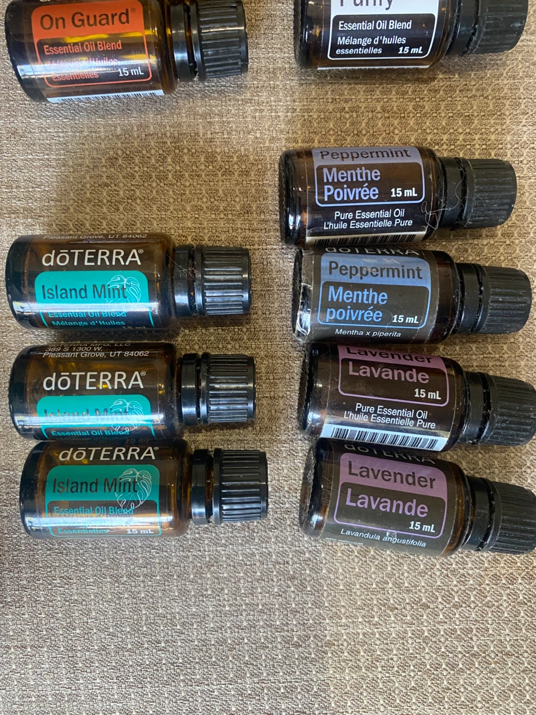 Empty DoTERRA bottles