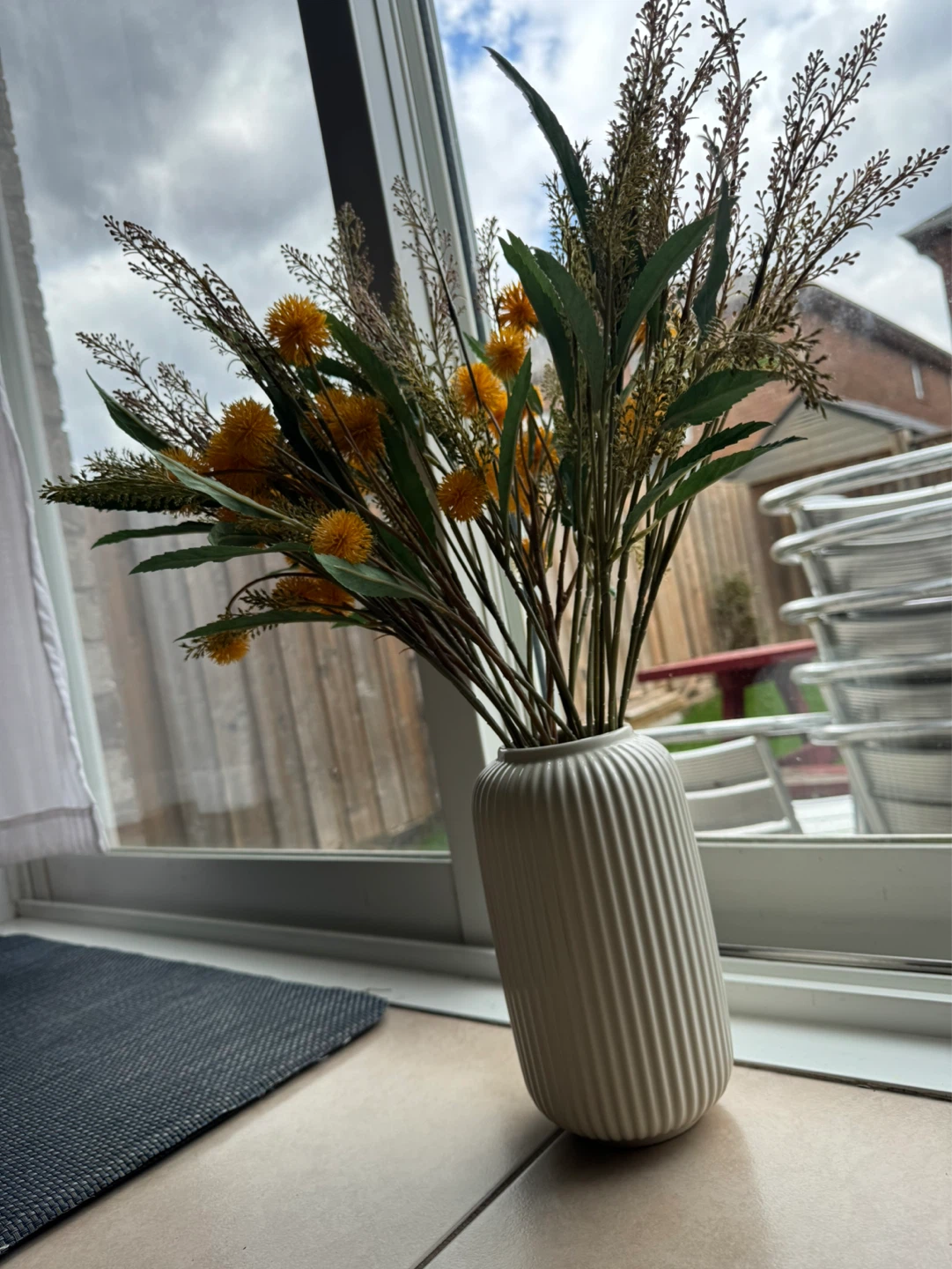 Artificial Flower Arrangement in Ceramic Vase ( Flower Pot ) - photo 3