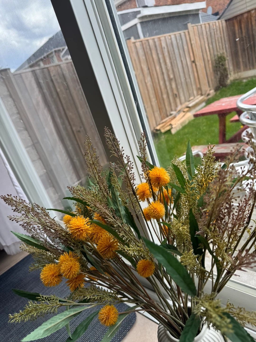 Artificial Flower Arrangement in Ceramic Vase ( Flower Pot ) - photo 2