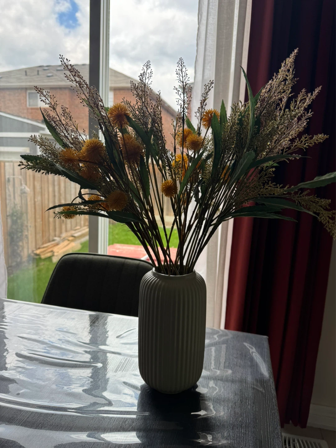 Artificial Flower Arrangement in Ceramic Vase ( Flower Pot ) - photo 4