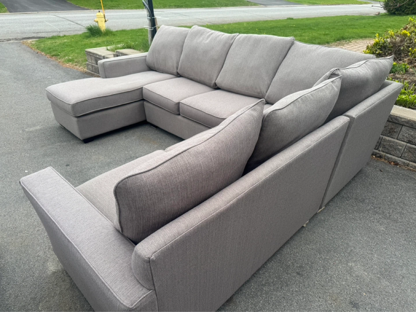 Grey Sectional Sofa with Chaise - photo 5
