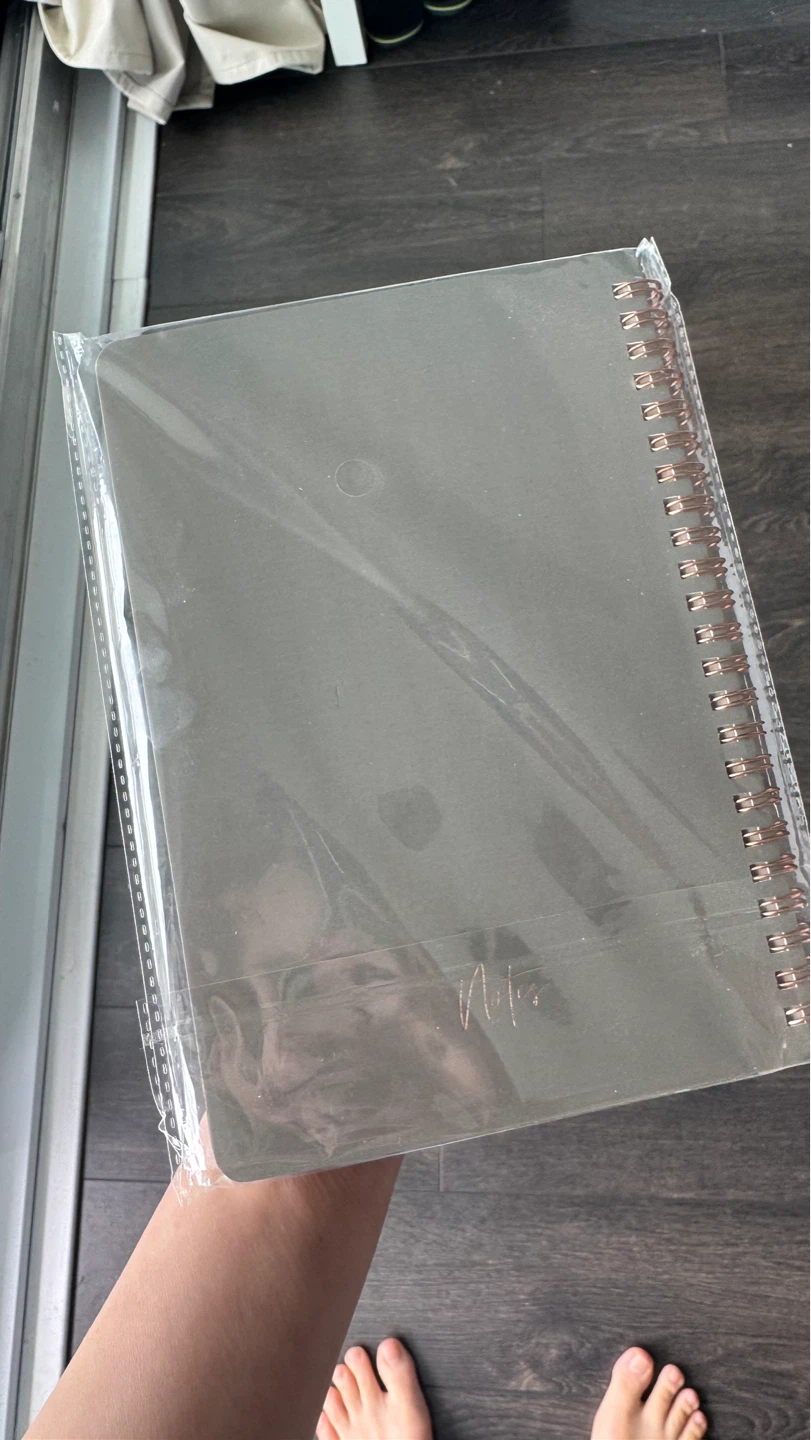 Grey Floral "Notes" Spiral Notebook - photo 2