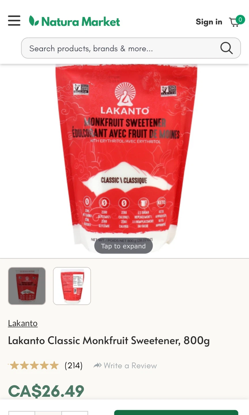 Lakanto Classic Monkfruit Sweetener Erythritol Blend - 800g - photo 4