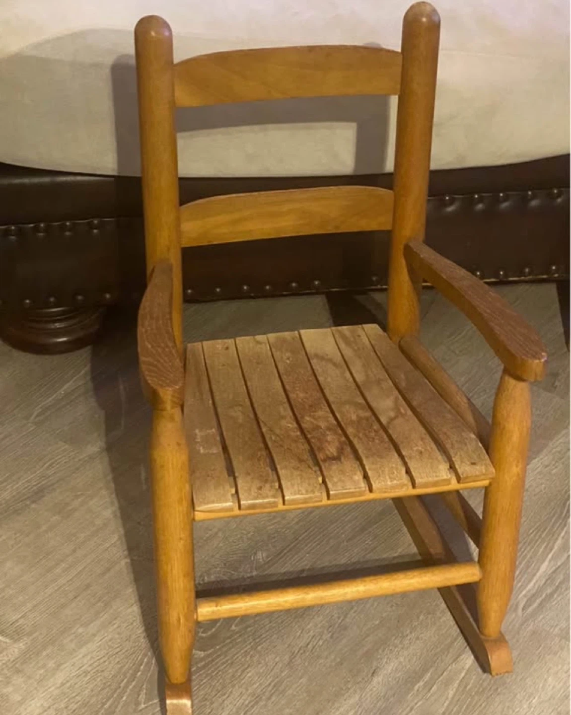 Vintage Child Toddler Size Wood Rocker chair - photo 2