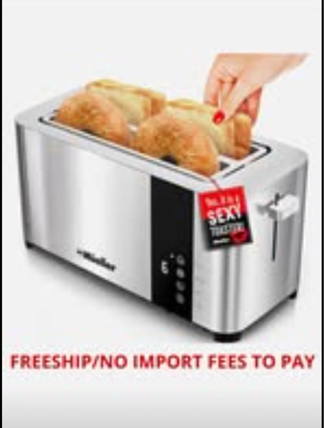 Mueller UltraToast Stainless Steel Toaster 4 Slice Long Extra