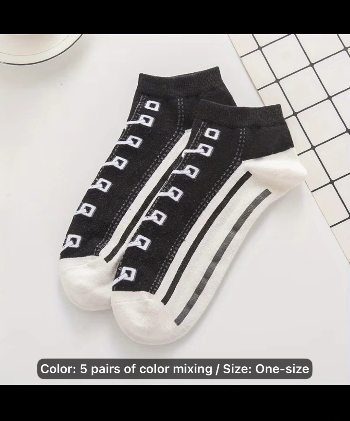 5 Pairs of Sneaker Ankle Socks - photo 5