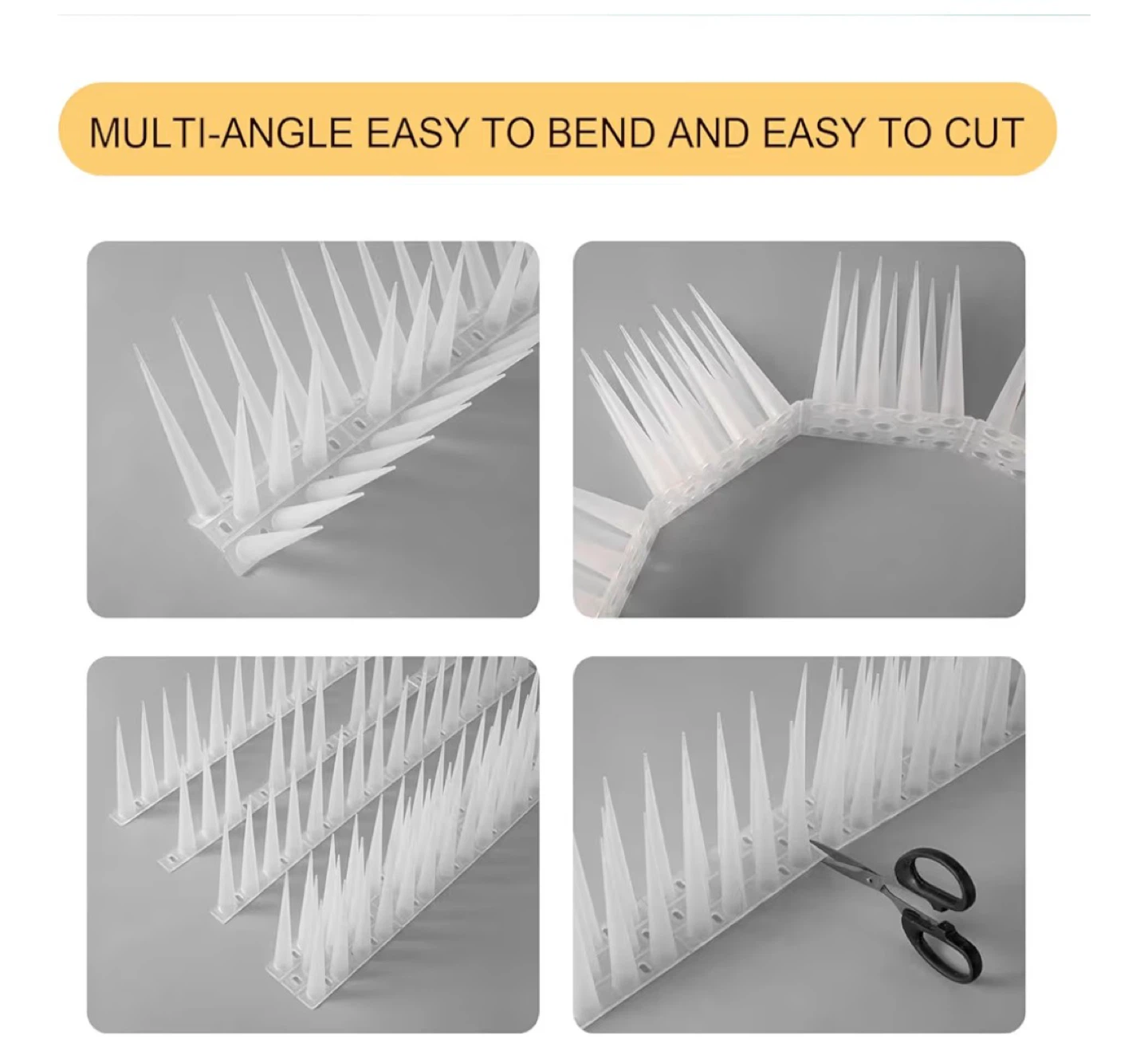 OFFO Bird Spikes - 4 inch Clear Plastic Bird Control Spikes - photo 4