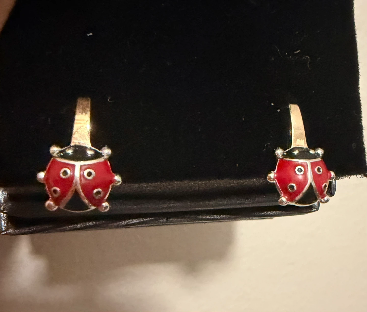 Sterling silver 925 and gold Ladybug Earrings - photo 2
