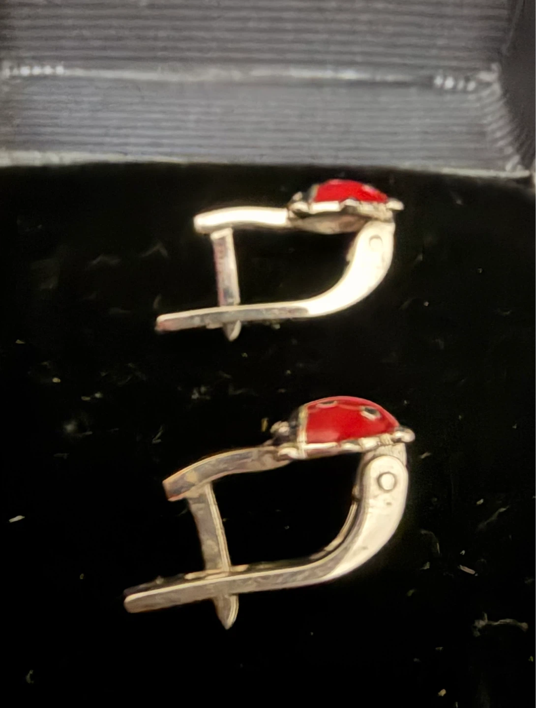 Sterling silver 925 and gold Ladybug Earrings - photo 4
