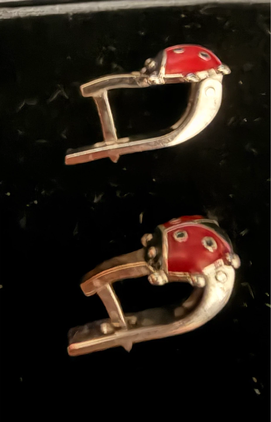 Sterling silver 925 and gold Ladybug Earrings - photo 5
