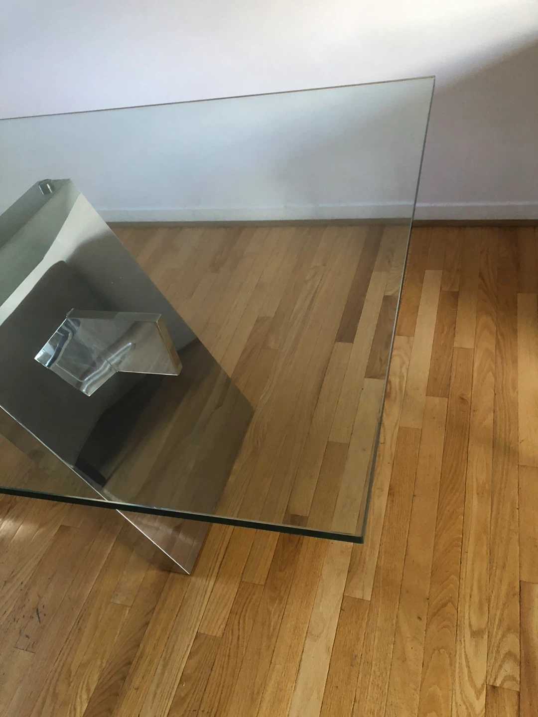 Glass Dining Table with Mirrored Base - photo 2