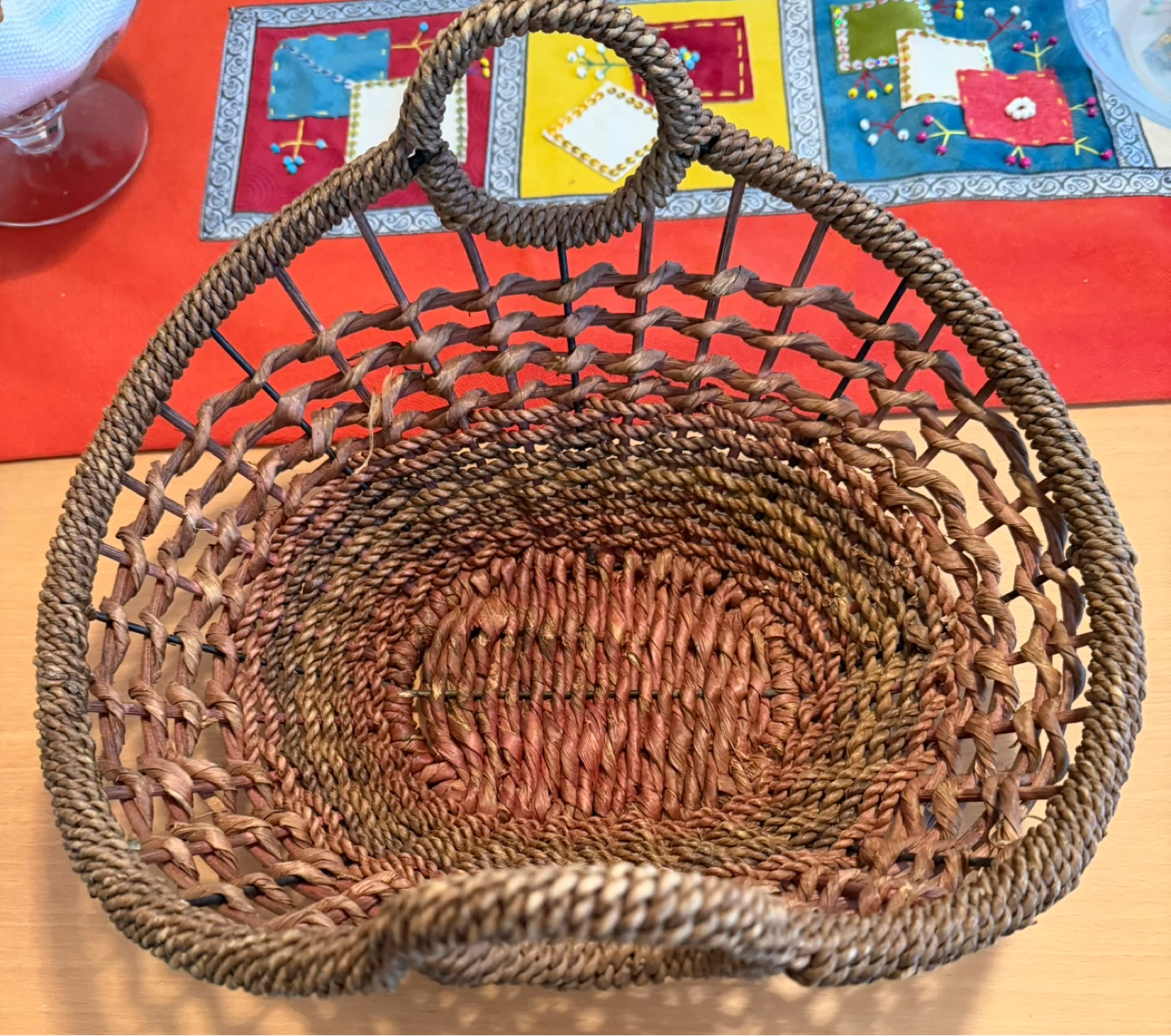 Woven Basket with Handles