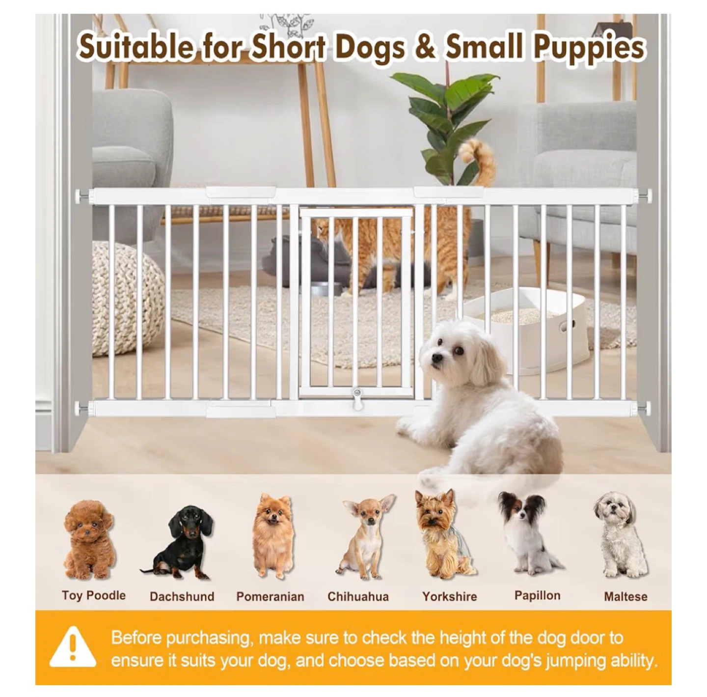 White Metal Pet Safety Gate - photo 2