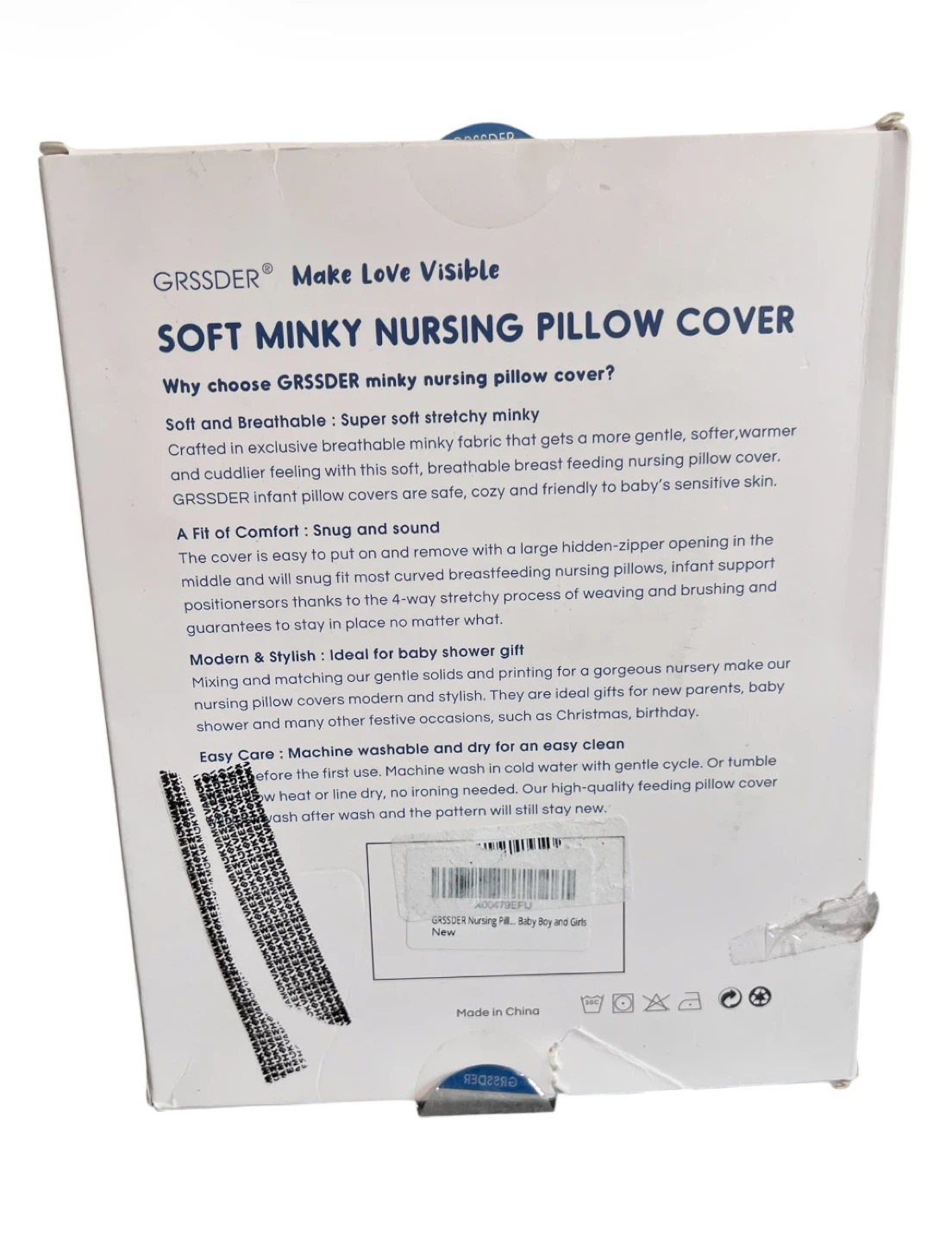 GRSSDER Soft Minky Nursing Pillow Cover – Dinosaur Print - photo 2