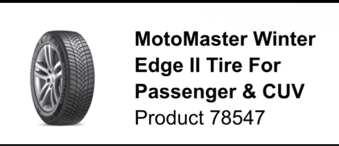MotoMaster Winter Edge II Tire for  Passenger & CUV - photo 3