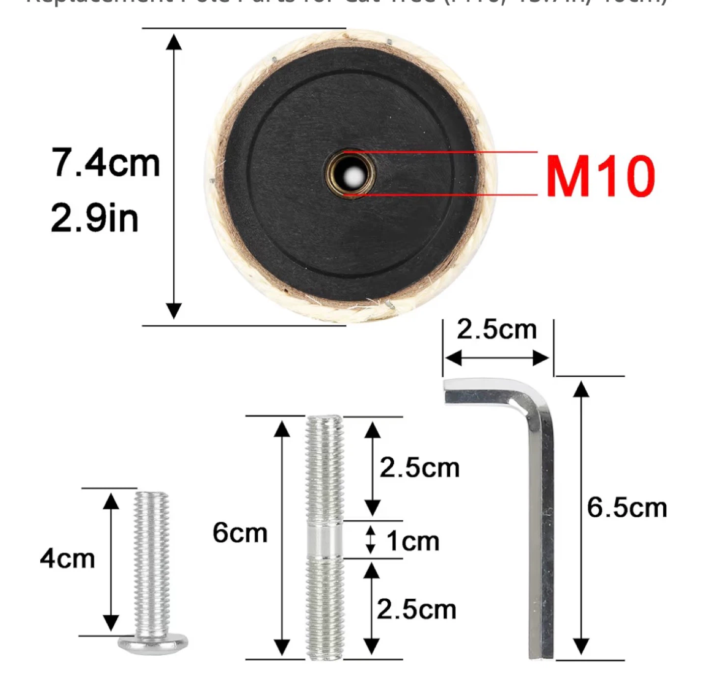 4 Pack Cat Scratching Post Replacement Parts - 40cm - photo 3