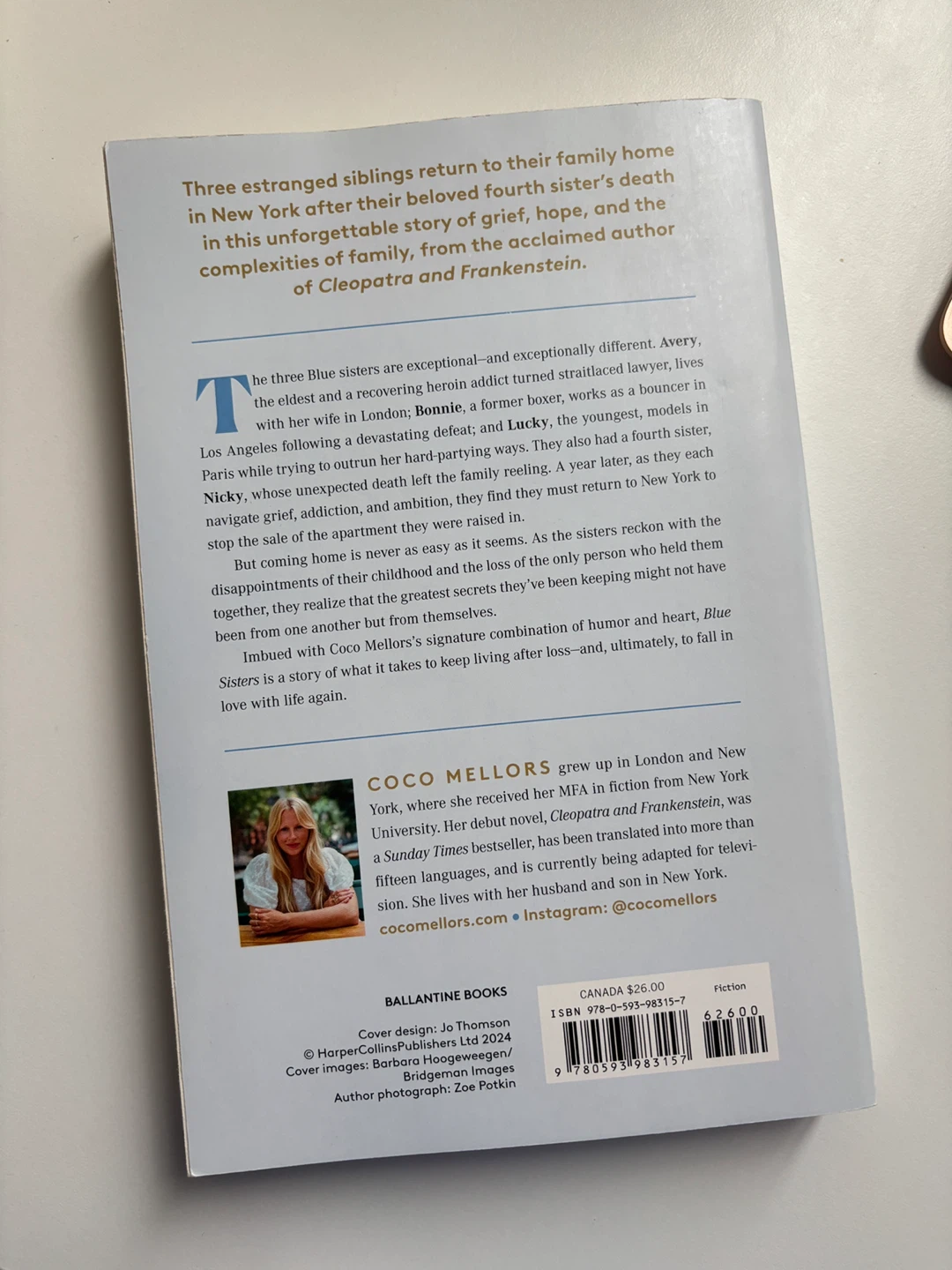 Blue Sisters A Novel by Coco Mellors - photo 2