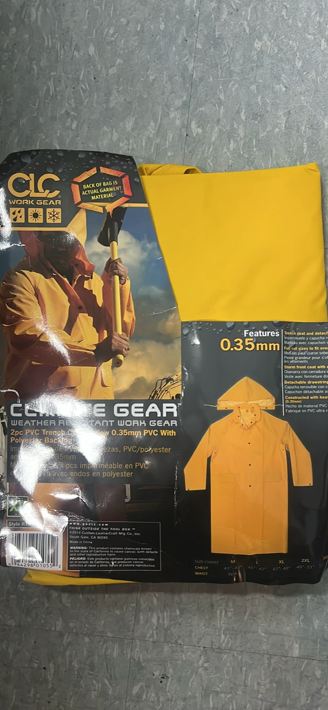 CLC Work Gear Yellow Trench Coat