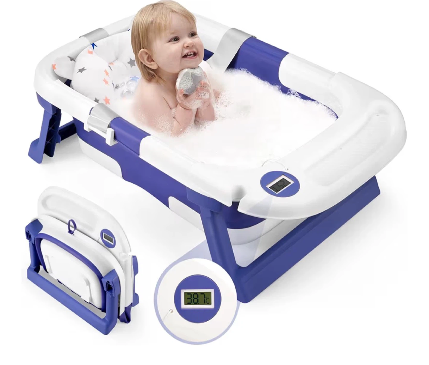 Folding Baby Bathtub brand new  with Temperature Display