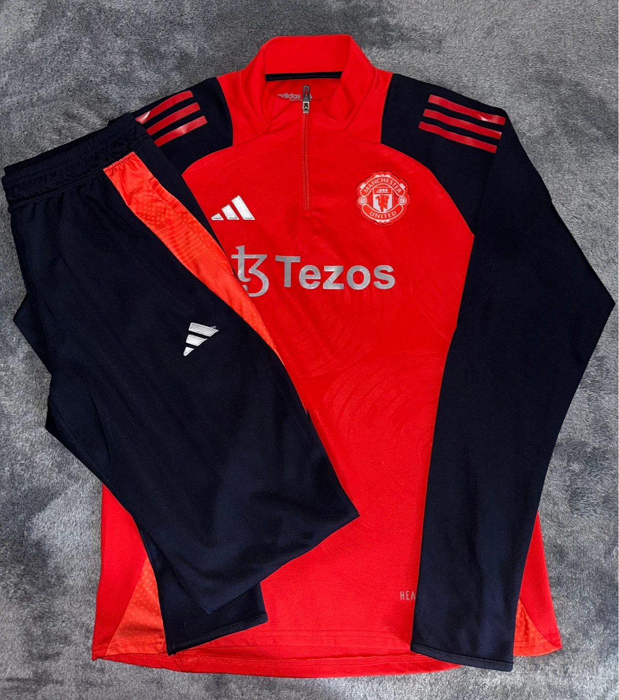 Manchester United Adidas Tezos Training Top & Pants Set
