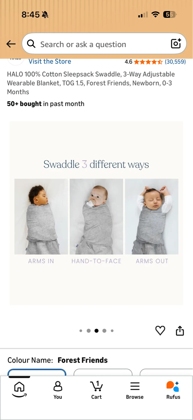 HALO 100% Cotton Sleepsack Swaddle - photo 3