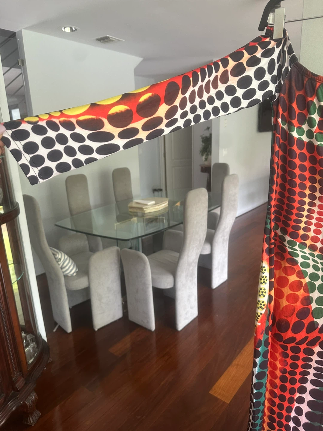 Long Sleeve Illusion Print Maxi Dress - photo 2