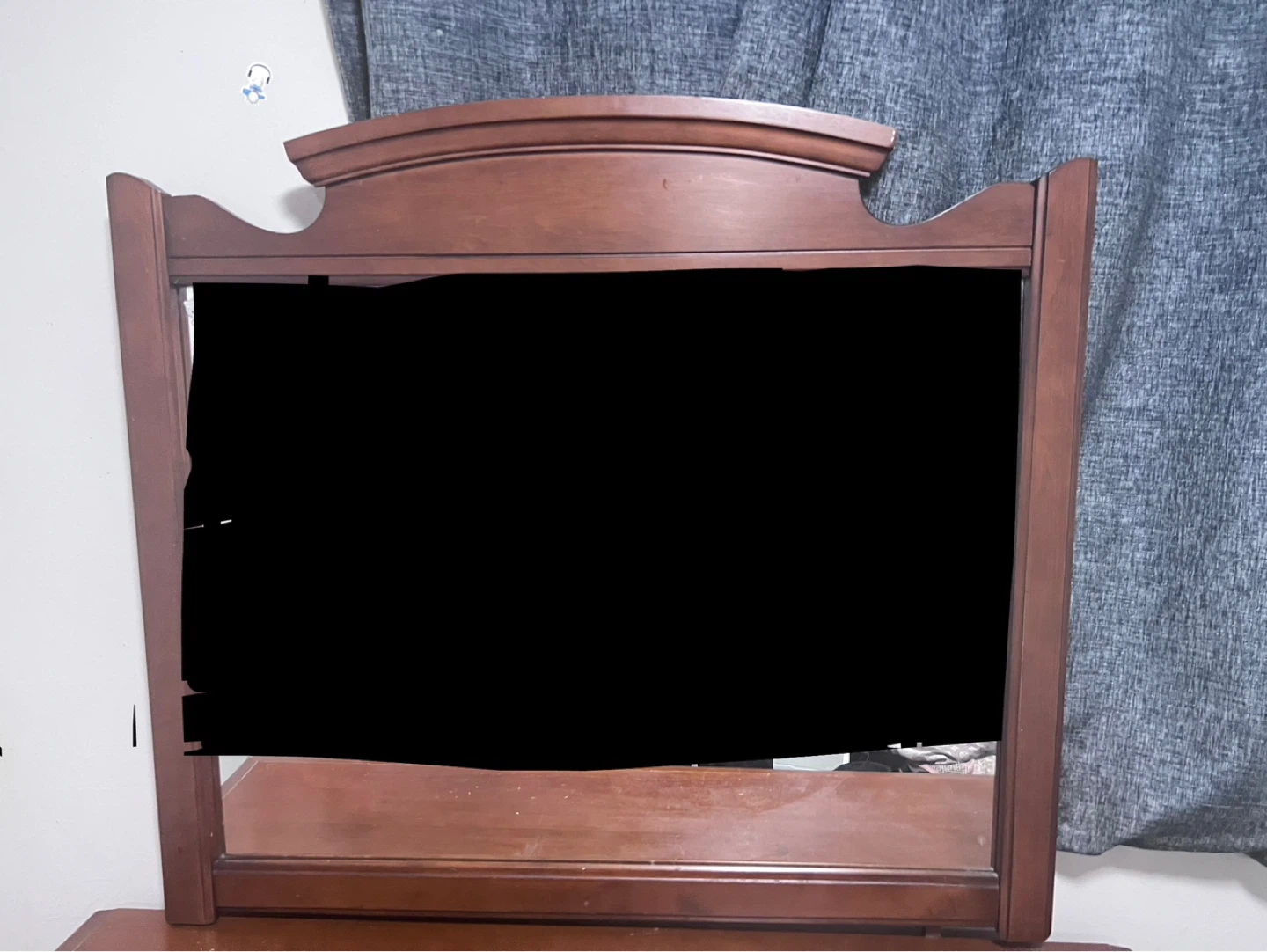 Wooden Dresser with Mirror