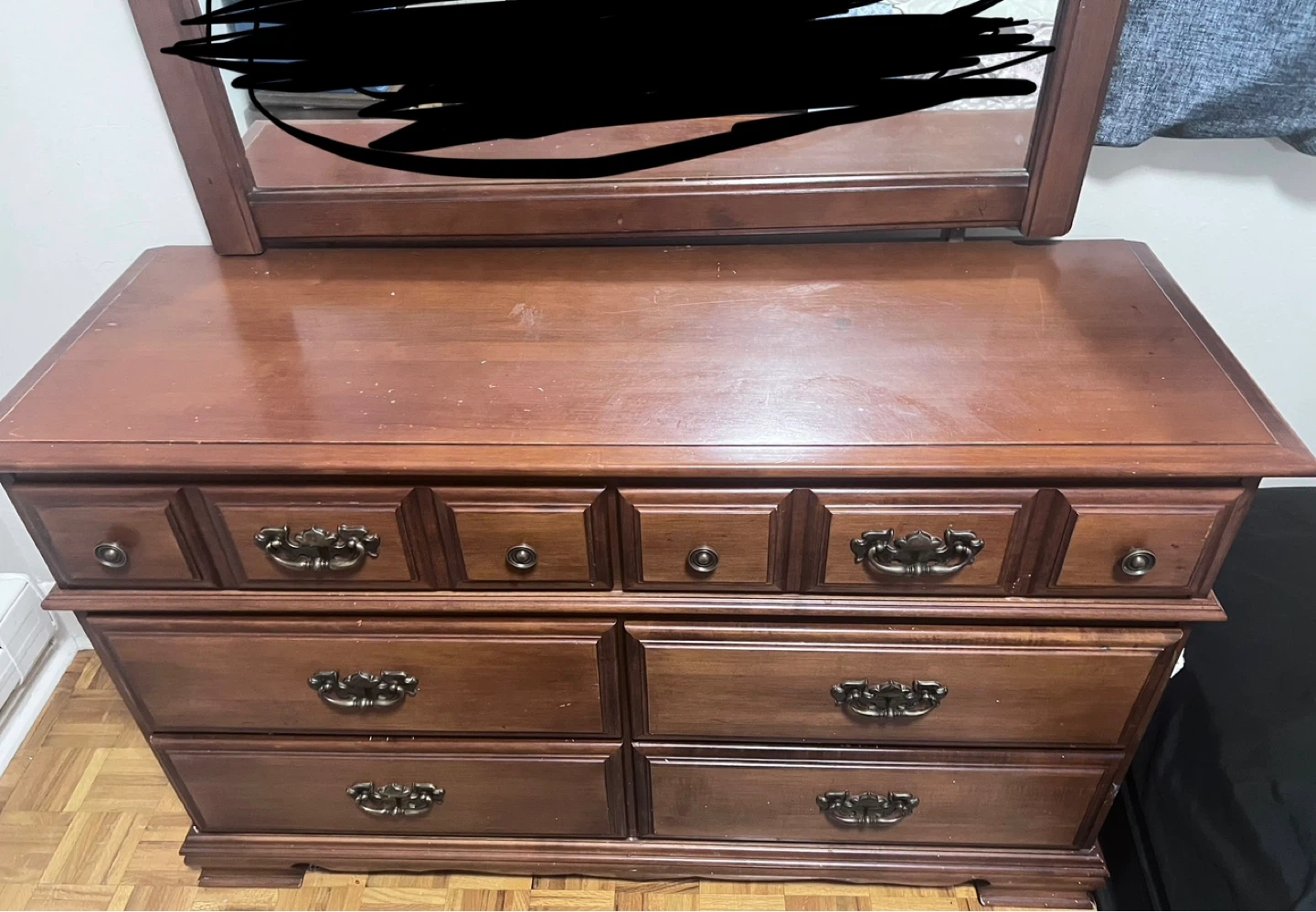 Wooden Dresser with Mirror - photo 2
