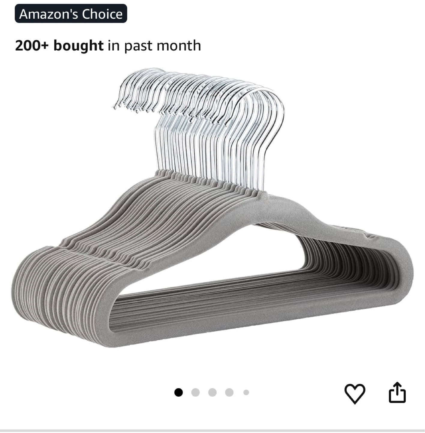 Kids Grey Velvet Hangers (Set of 45)