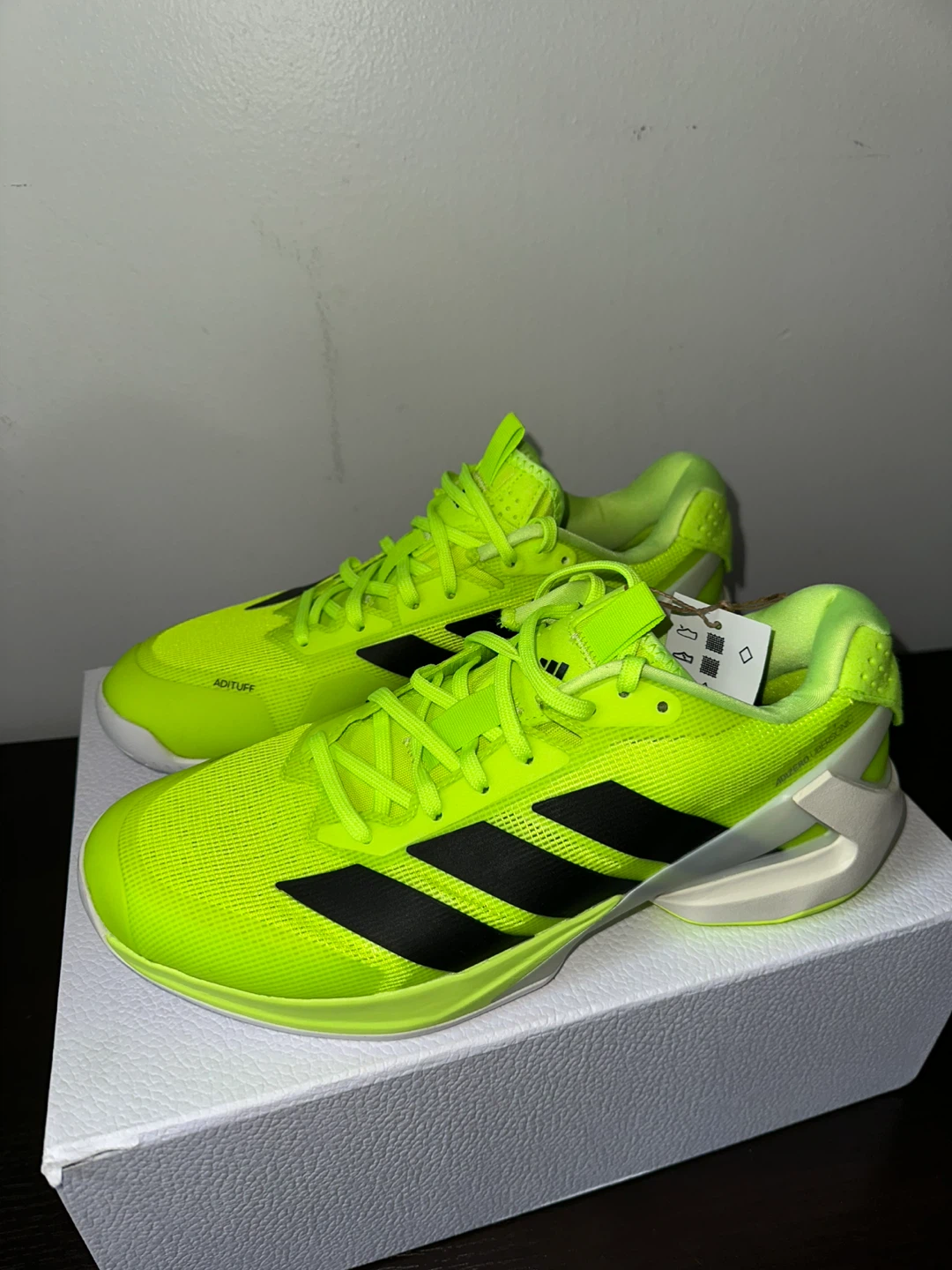 Adidas Adizero Tennis Shoes - Neon Yellow - photo 3