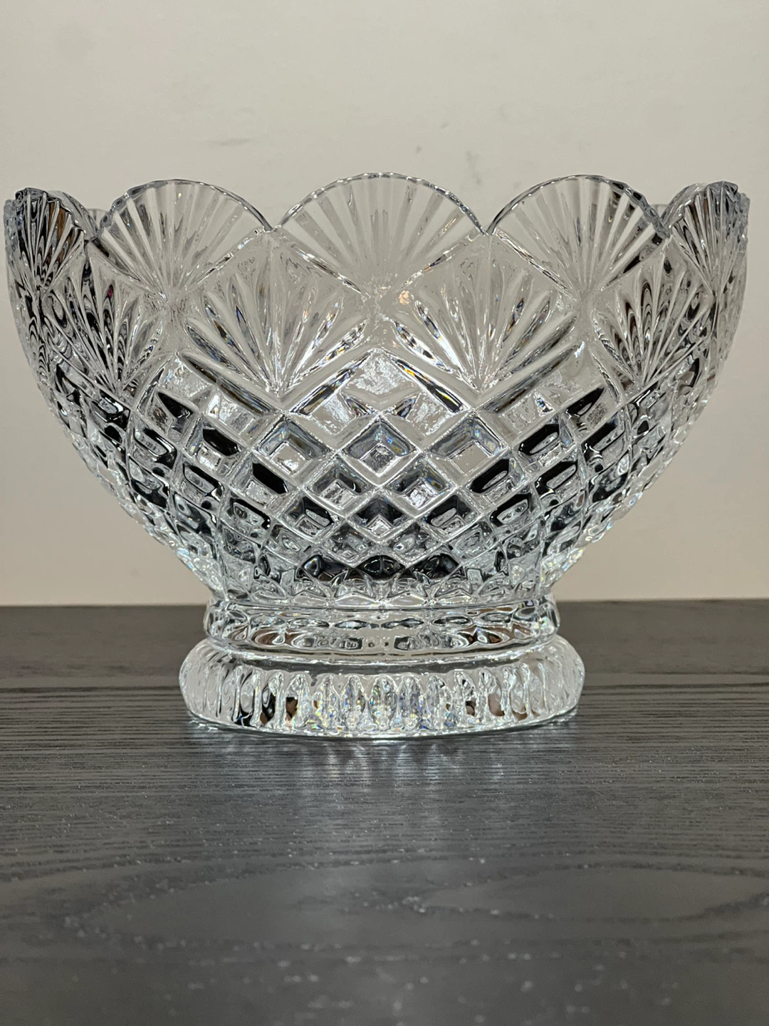 Imperial Crystal Clara 6” Pedestal Bowl 24% Lead Crystal