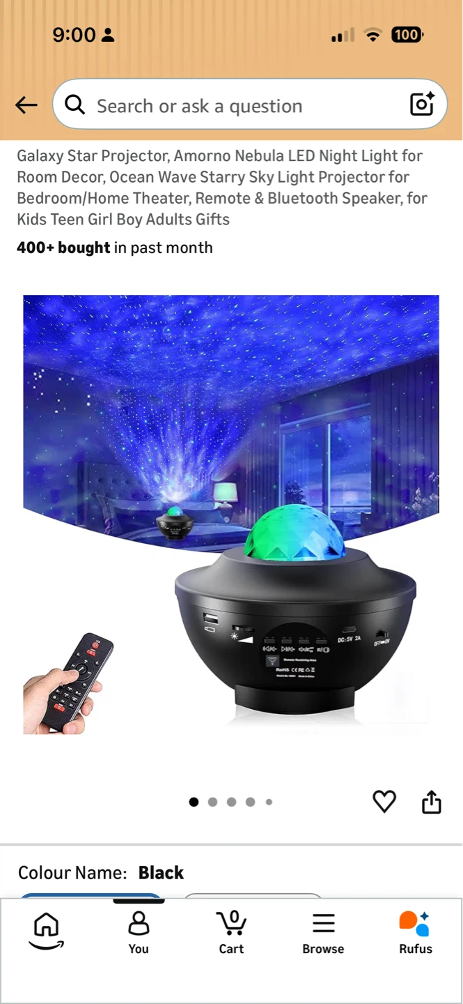 Galaxy Star Projector Nebula LED Night Light