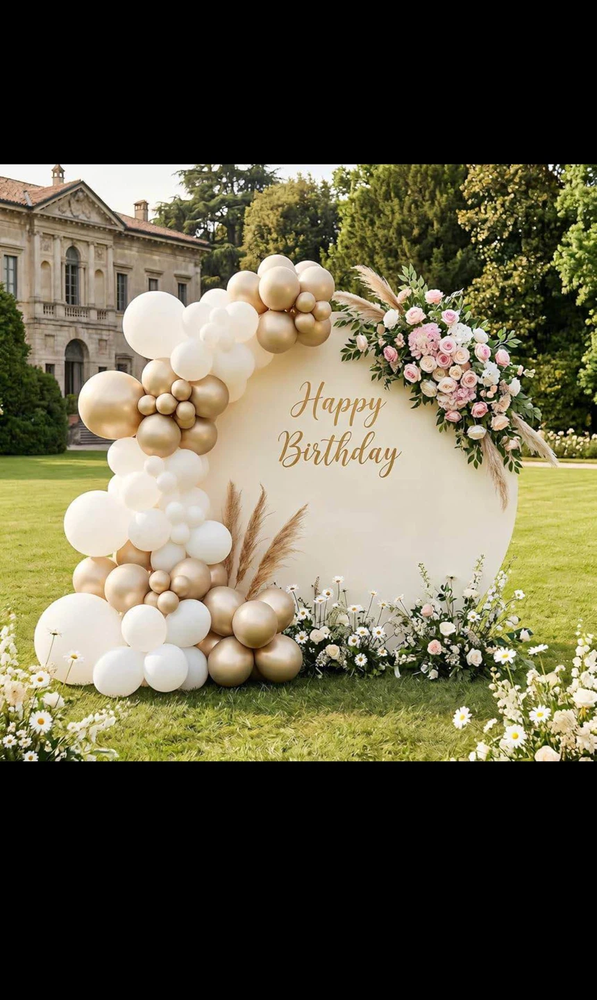 Round Backdrop Gold Circle Arch Stand - photo 3