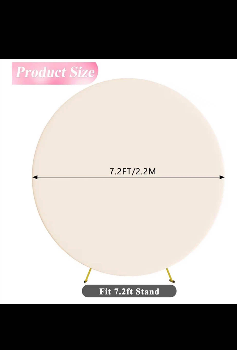 Round Backdrop Gold Circle Arch Stand - photo 4