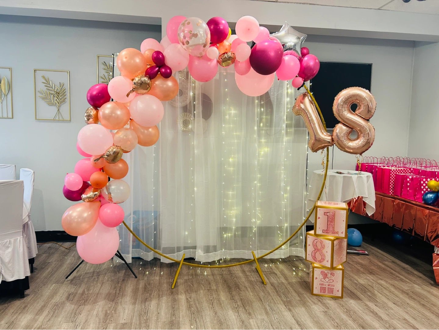 Round Backdrop Gold Circle Arch Stand - photo 2