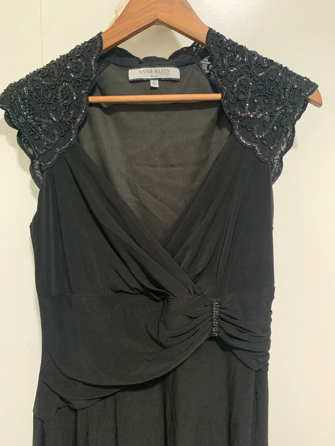 Anne Klein Black Cocktail Dress Size 12 - photo 2