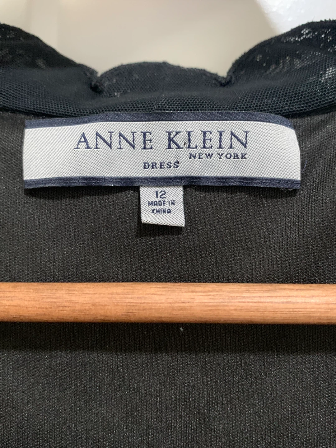 Anne Klein Black Cocktail Dress Size 12