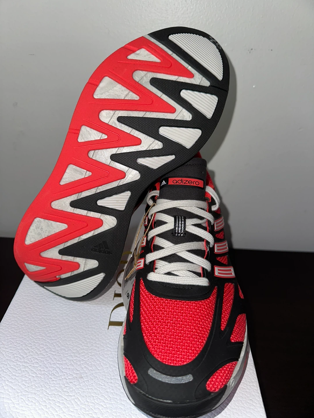 Adidas Adizero Running Shoes - Red/Black - Size 6 - photo 3