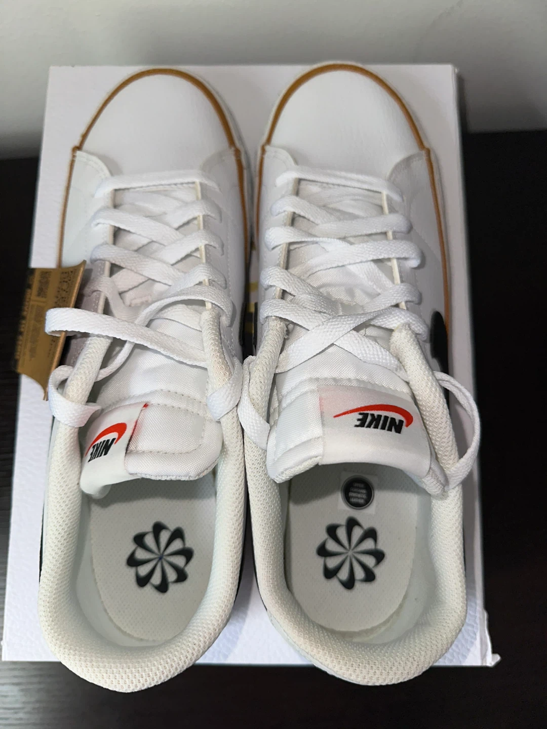 Nike Court Legacy White Black Gold Canvas Shoes Men's Size 10 - photo 3