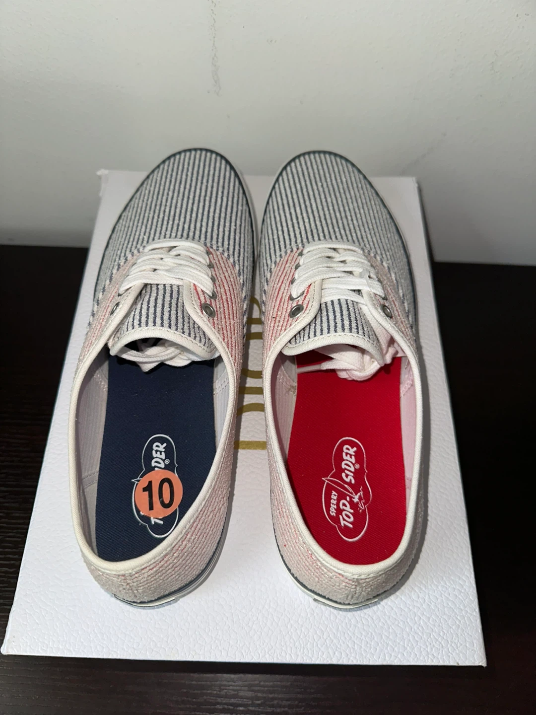 Sperry Top-Sider Striped Canvas Sneakers Size 10 - photo 5