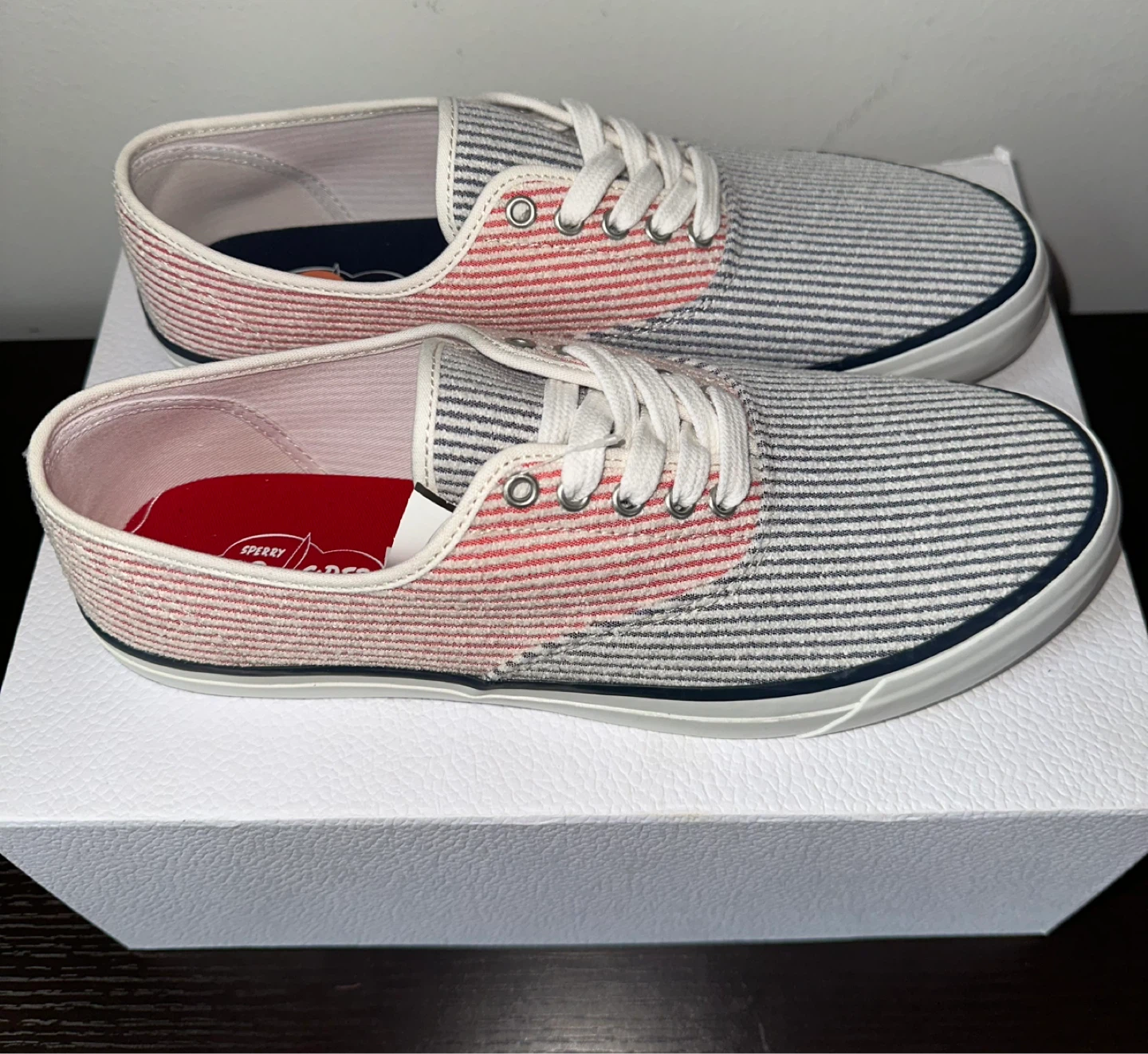 Sperry Top-Sider Striped Canvas Sneakers Size 10 - photo 2
