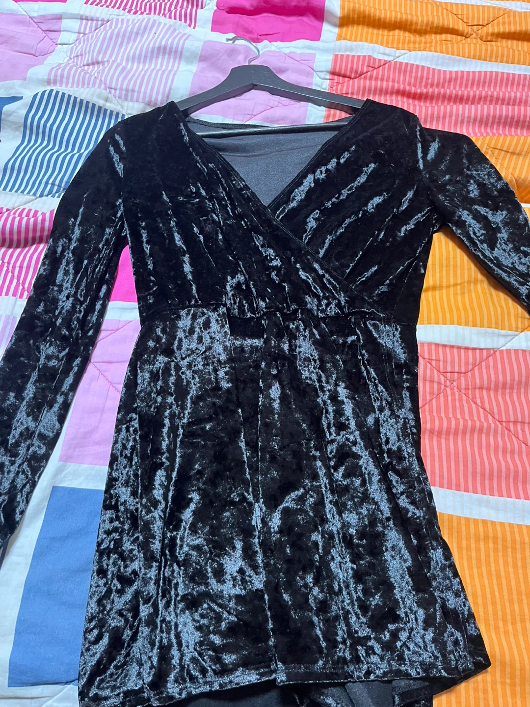 Garage Black Velvet Dress