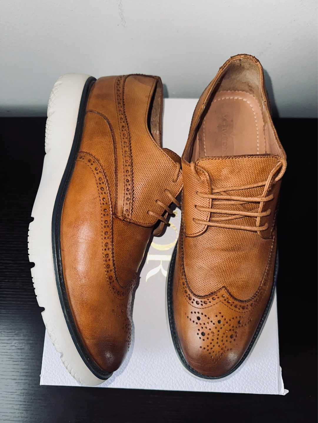 Men's Brown Wingtip Brogues Shoes - photo 2