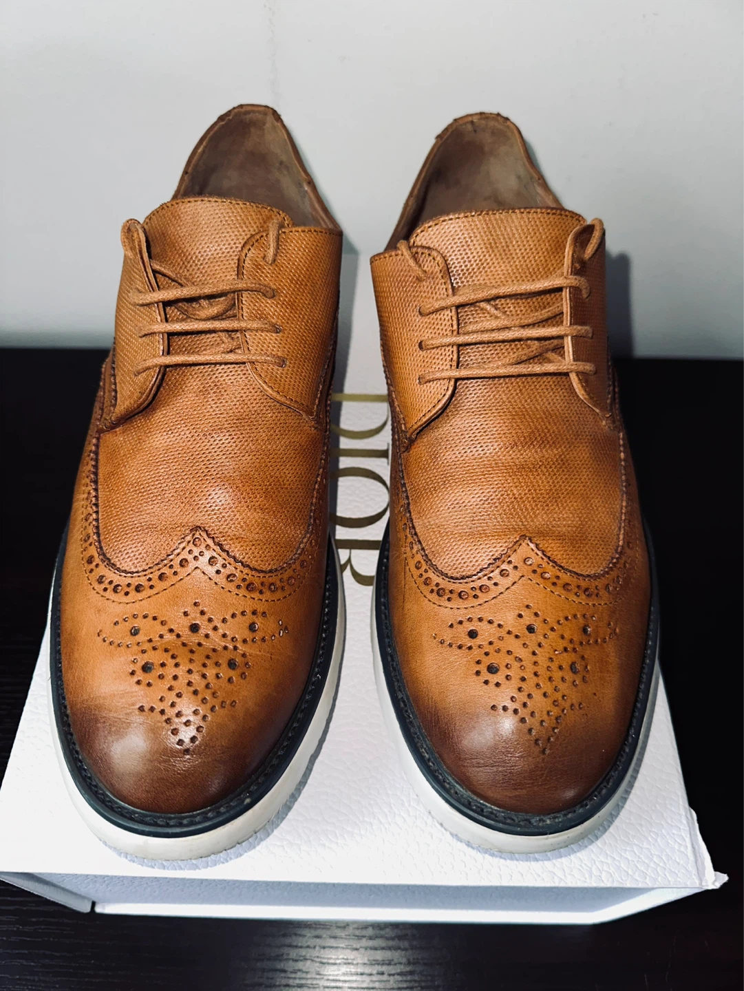 Men's Brown Wingtip Brogues Shoes - photo 3